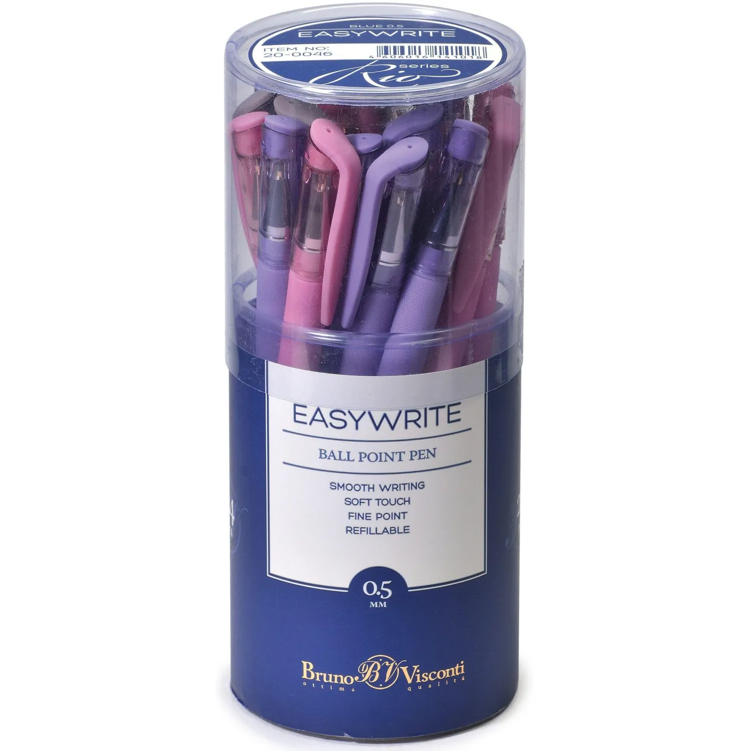 Ручка шариковая EasyWrite Rio синяя, прорезиненная зона, стержень сменный, пигментные чернила, наконечник 0,5 мм - Image 10