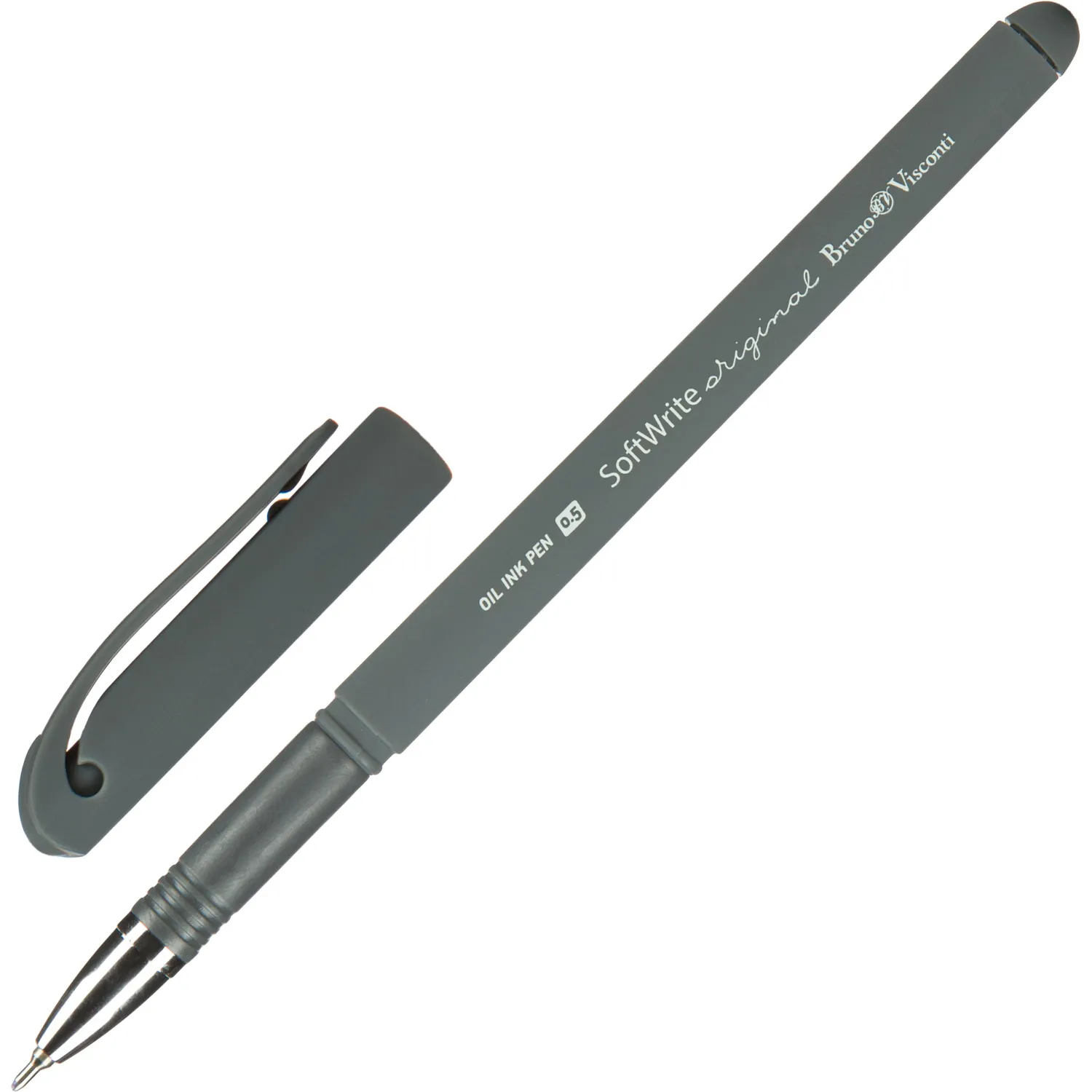Ручка шариковая Bruno Visconti SoftWrite Original узел Premec 0.5 мм, чернила Dokumental, покрытие silk-touch - Image 3