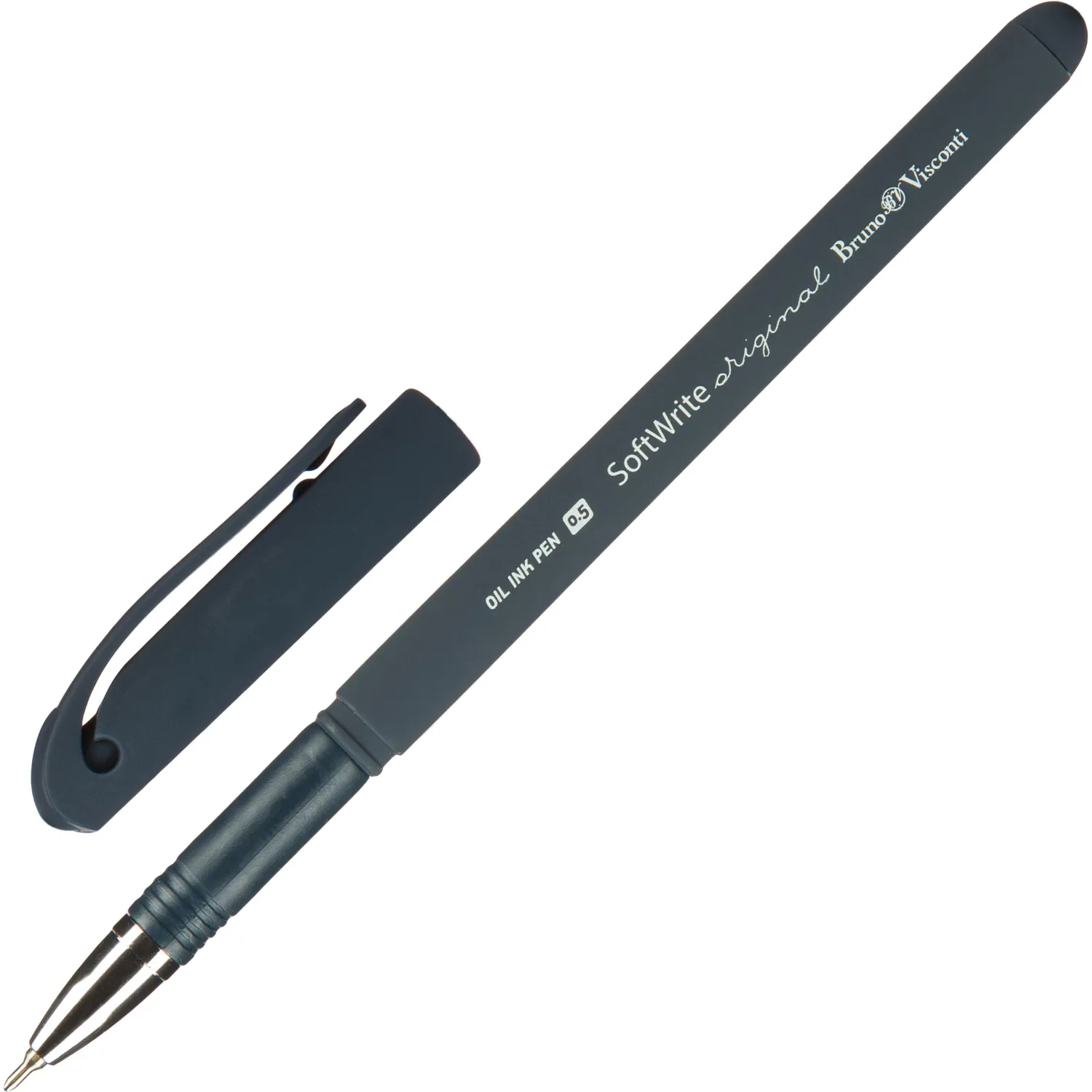 Ручка шариковая Bruno Visconti SoftWrite Original узел Premec 0.5 мм, чернила Dokumental, покрытие silk-touch - Image 4
