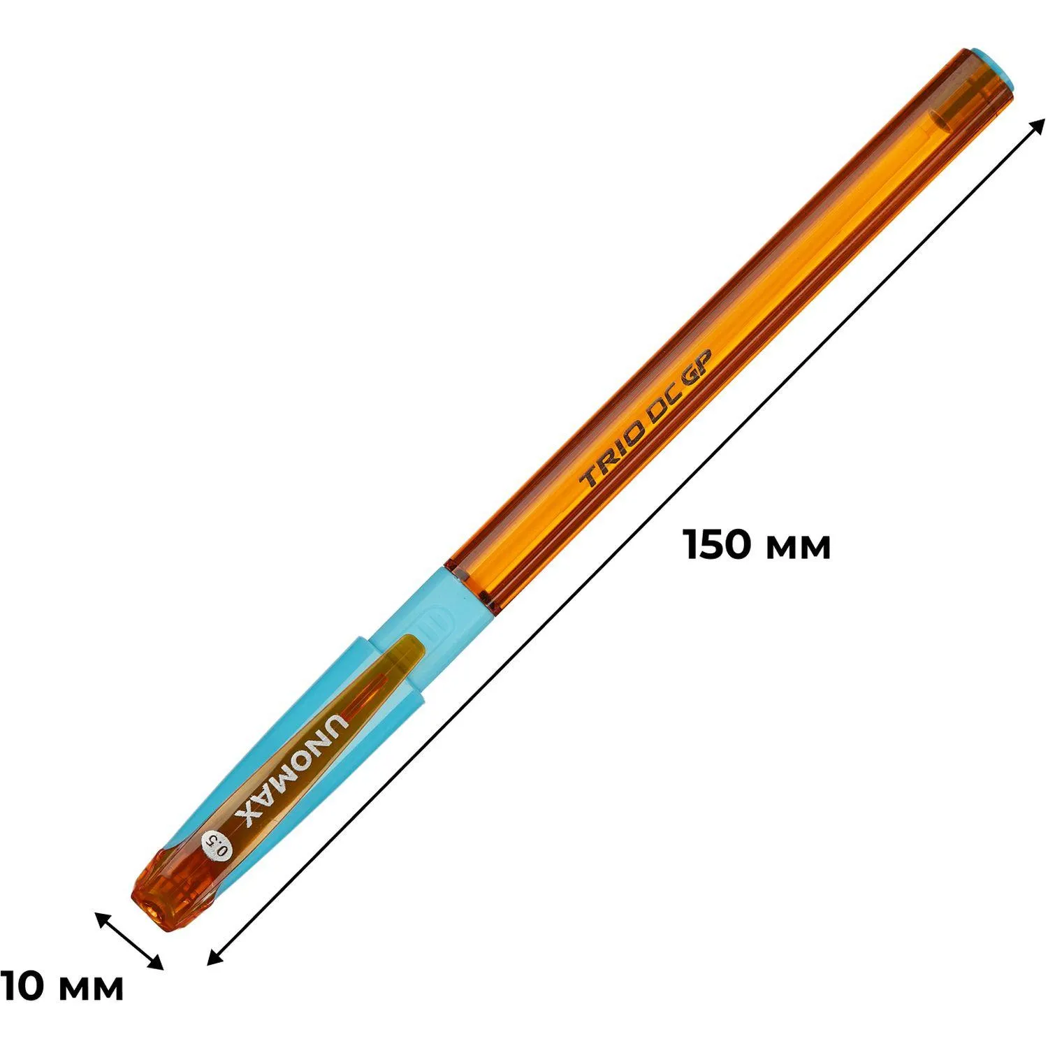 Шариковая ручка Unomax Trio DC GP масляная Visco Fluid Ink синий 0.35 мм премиум - Image 7