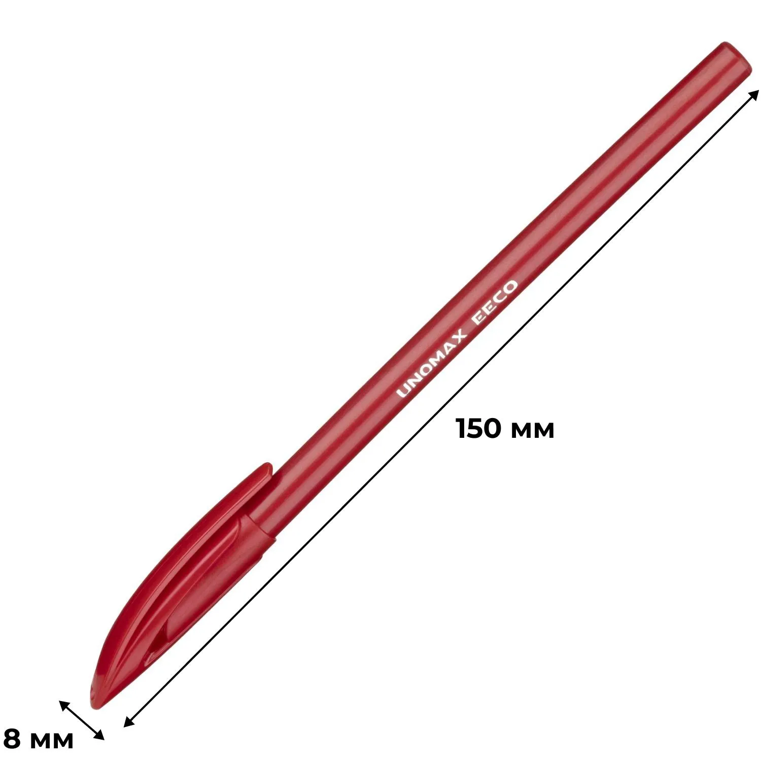 шариковая ручка Unomax Eeco Visco Fluid Ink одноразовая 0.5 мм, красная - Image 6