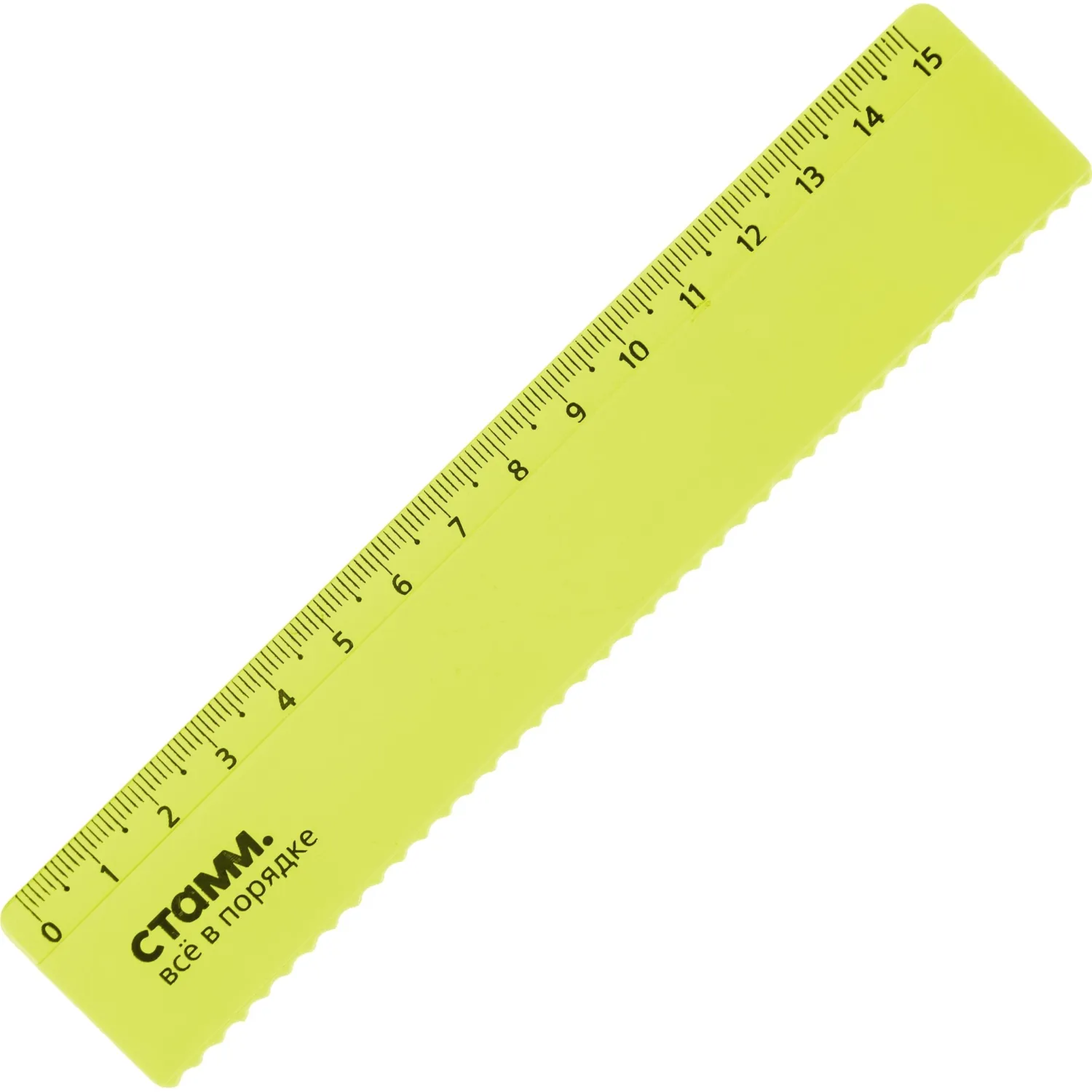Линейка Стамм Neon Cristal 15 см пластиковая волнистый край - Image 3