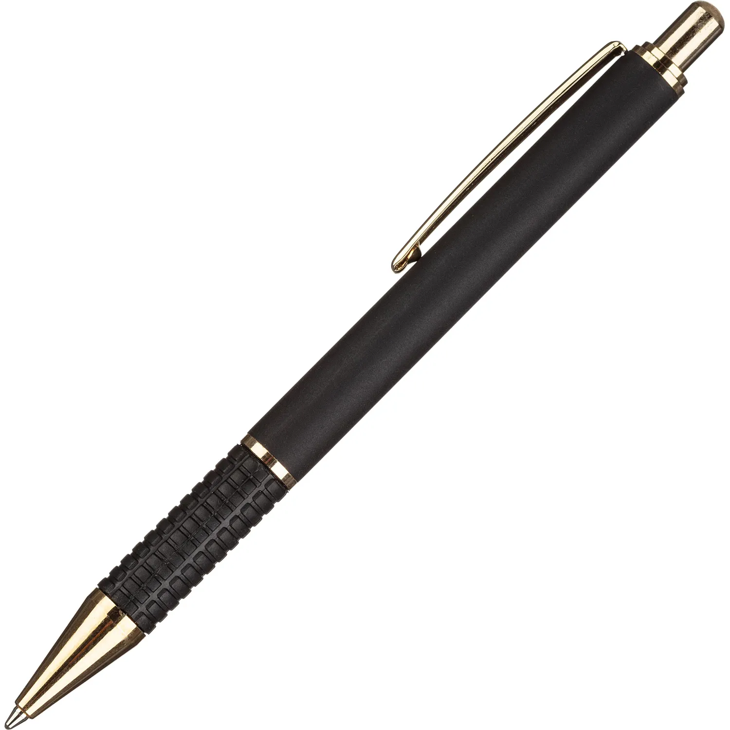 Шариковая ручка Attache G08BL автоматическая, золотой декор, синий стержень