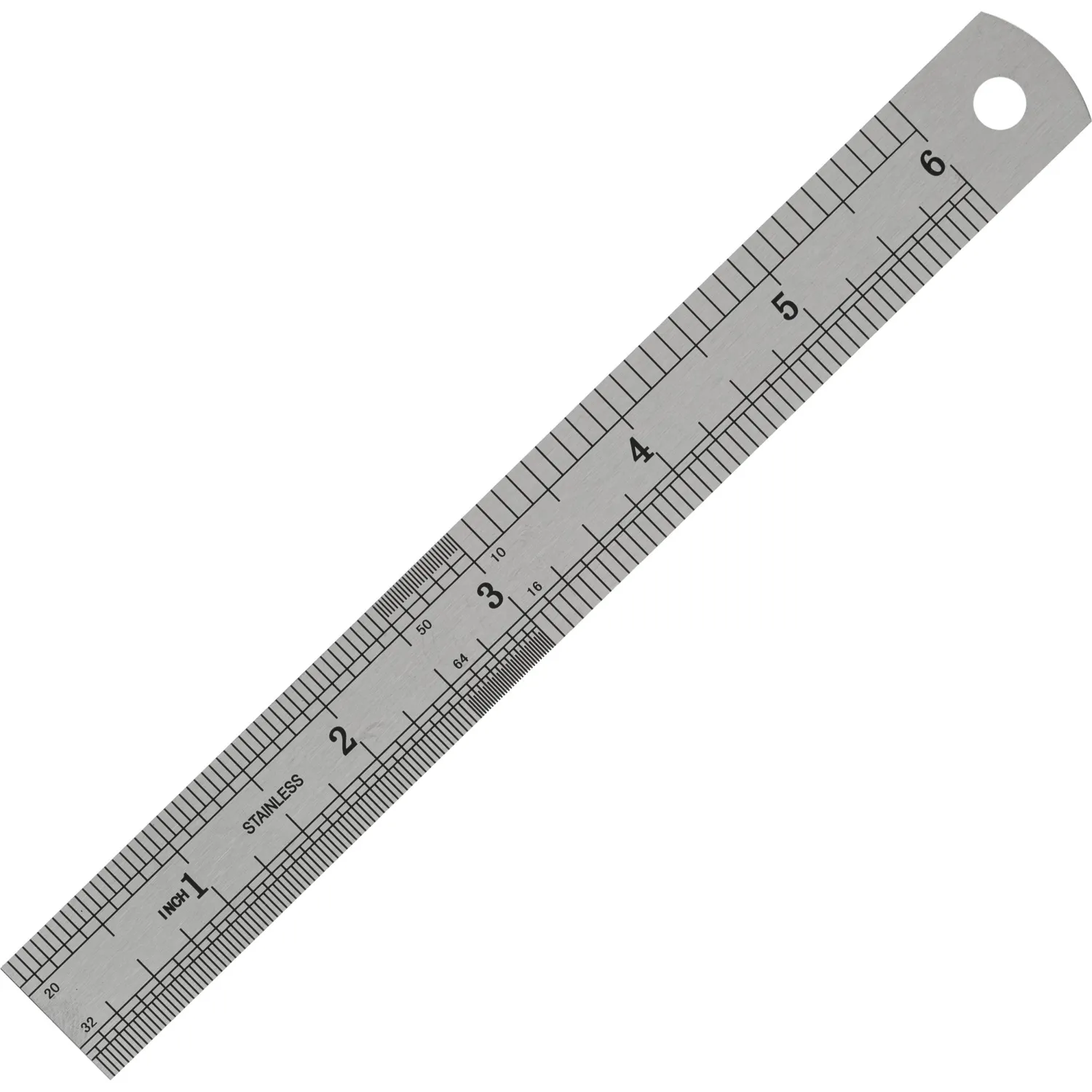 Линейка Attache 15 см металлическая серебристая две шкалы - Image 2