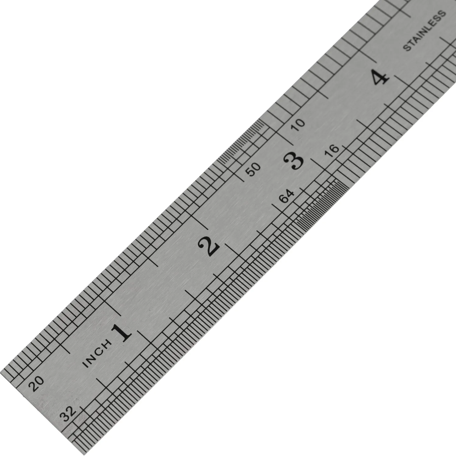 Линейка Attache 20 см металлическая серебристая две шкалы - Image 3