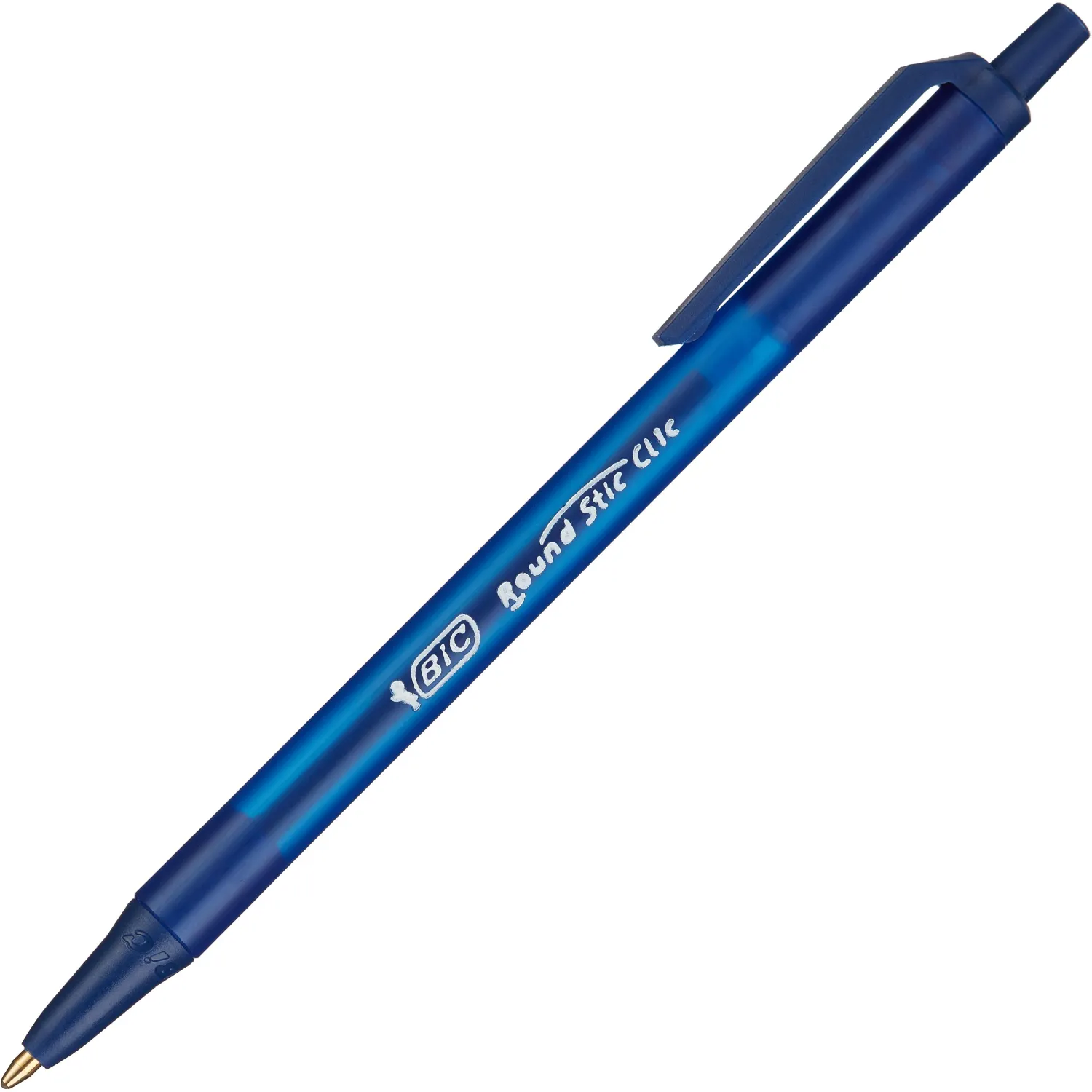 автоматическая шариковая ручка Bic Round Stic Clic 1 мм мягкая подача, выдвижной механизм - Image 2