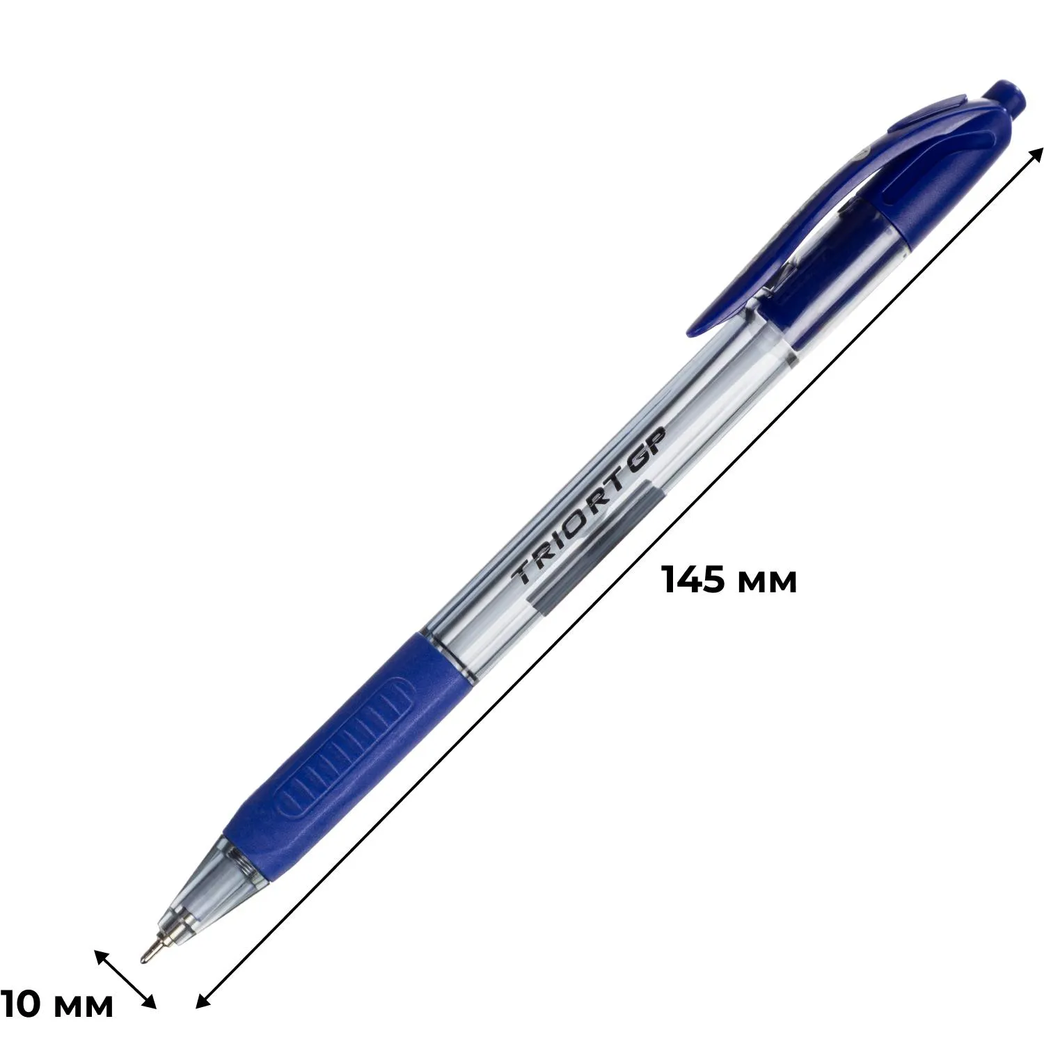 Ручка автоматическая Unomax Glide Trio RT GP Steel синяя 0.7/0.5мм Visco Fluid Ink Santoprin - Image 5