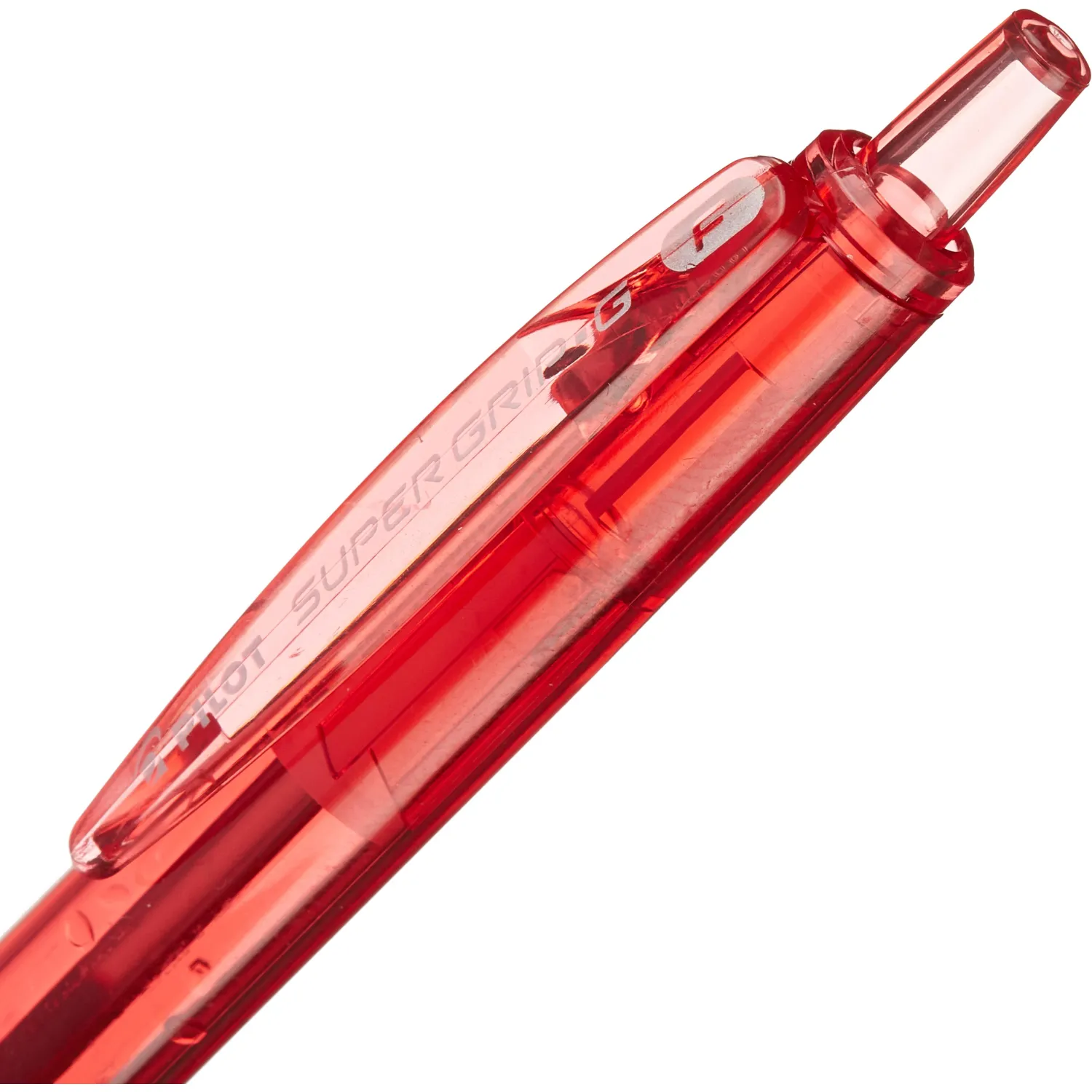 Ручка шариковая BPGG-8R Super Grip G 0.7 мм (упор резина, прозрачный корпус, автомат) - Image 2