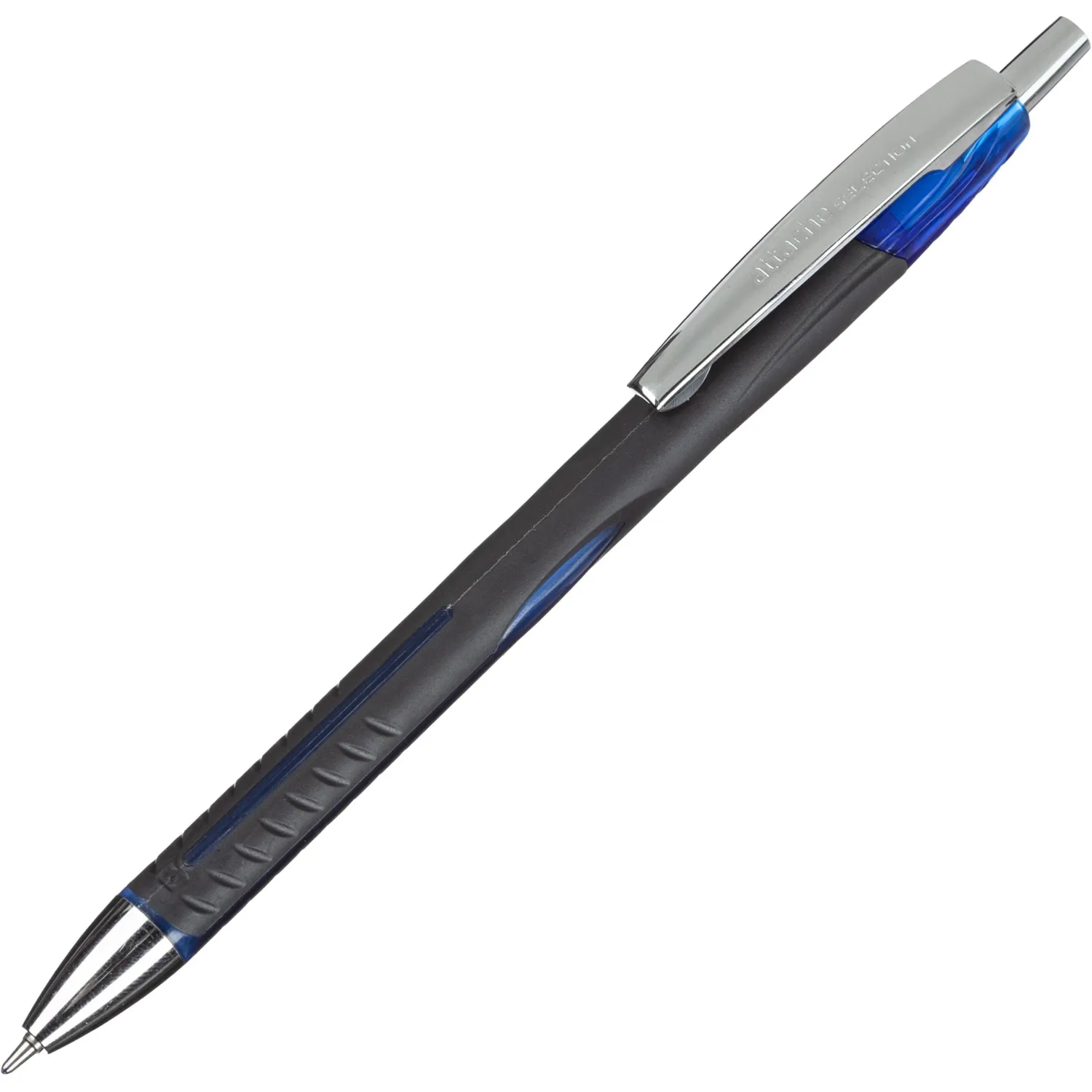Ручка автоматическая Attache Selection Glide Aerogrip синяя, 0.7/0.5 мм, Visco Fluid Ink, аэрогрип для левшей, сменный стержень