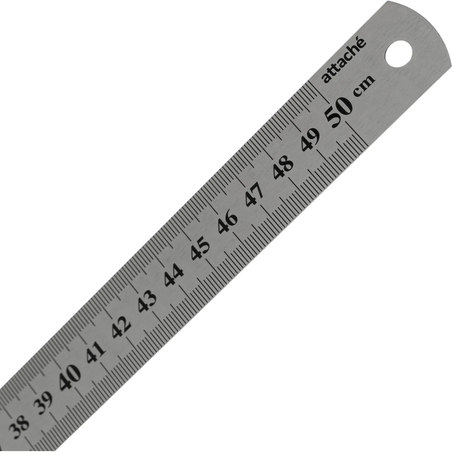 Линейка Attache 50 см металлическая серебристая две шкалы - Image 3