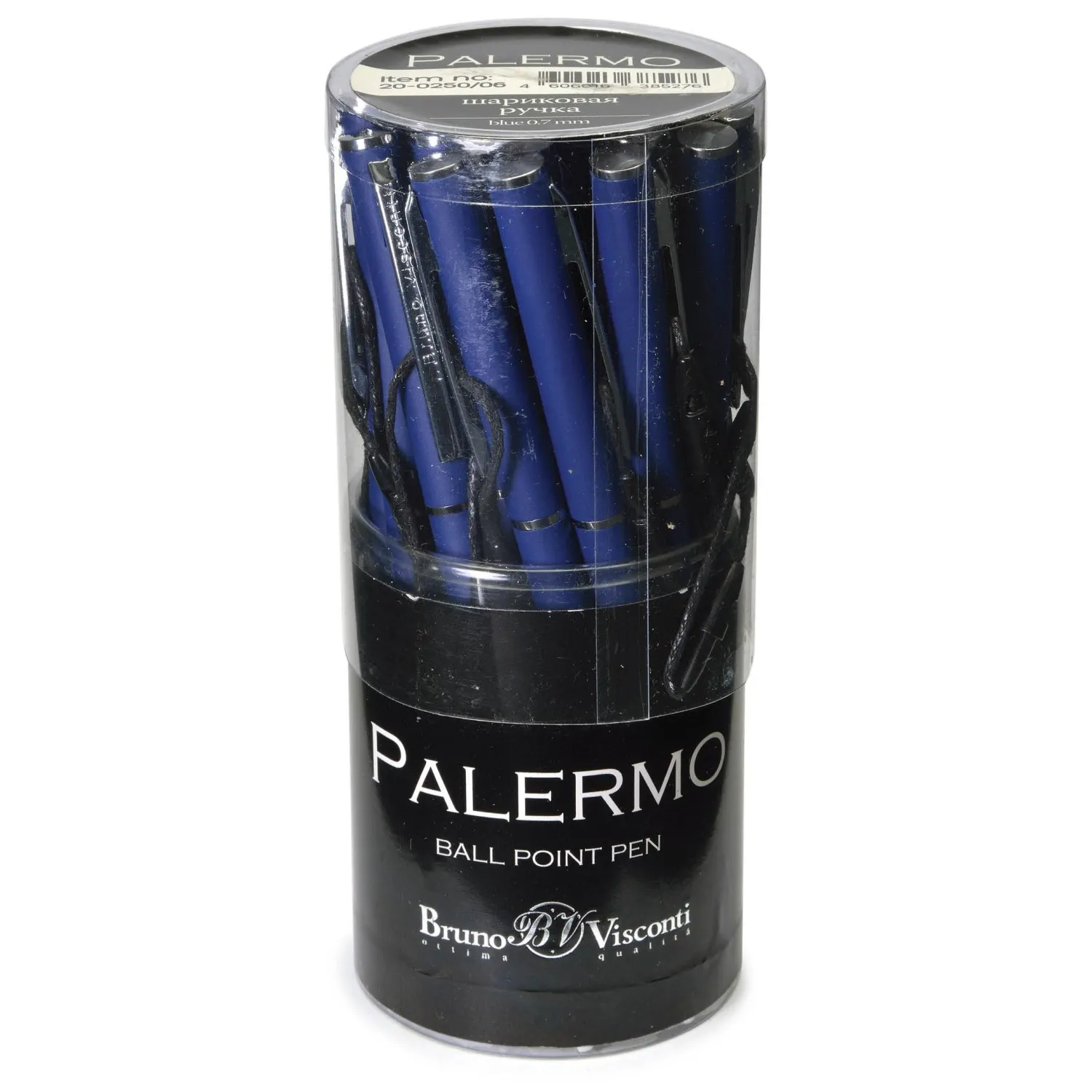 Ручка автоматическая Palermo темно-синяя металлик, механизм Twist, покрытие Silk Touch, чернила Dokumental 0,7 мм - Image 6