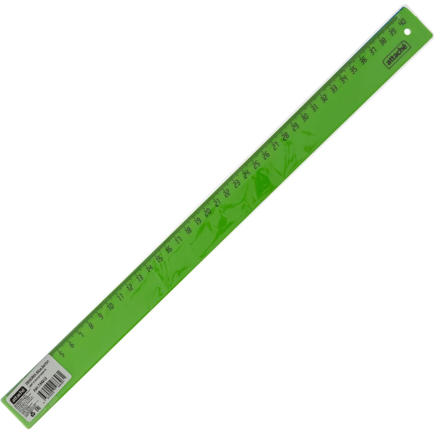 Линейка Attache 40 см пластиковая зеленая (2 штуки в упаковке) - Image 3