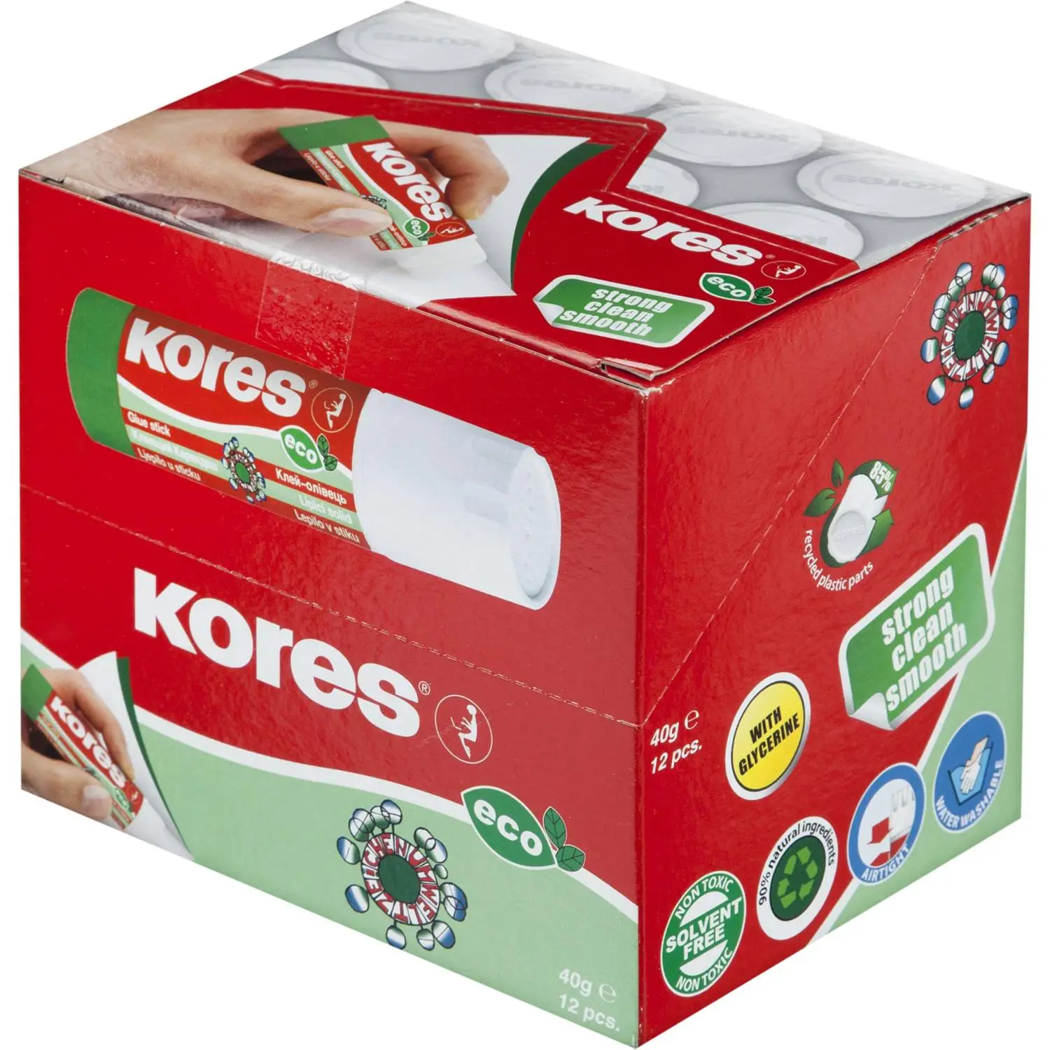 клей-карандаш Kores Glue-Eco экологичный для бумаги и картона - Image 4