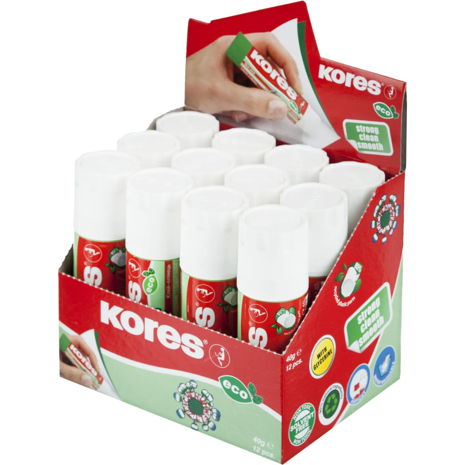 клей-карандаш Kores Glue-Eco экологичный для бумаги и картона - Image 5