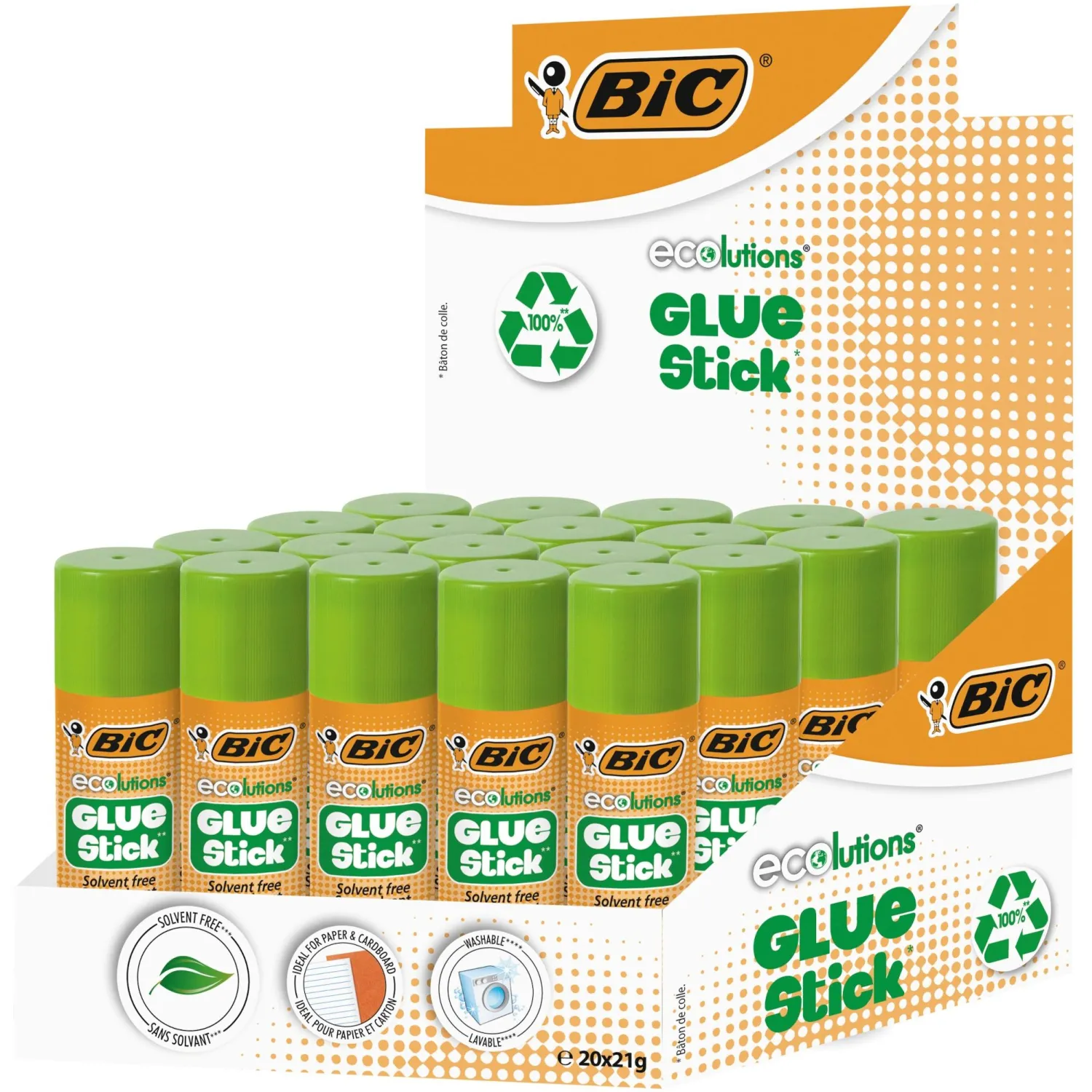 экологичный клей-карандаш BIC ECOlutions смываемый для бумаги и творчества - Image 4