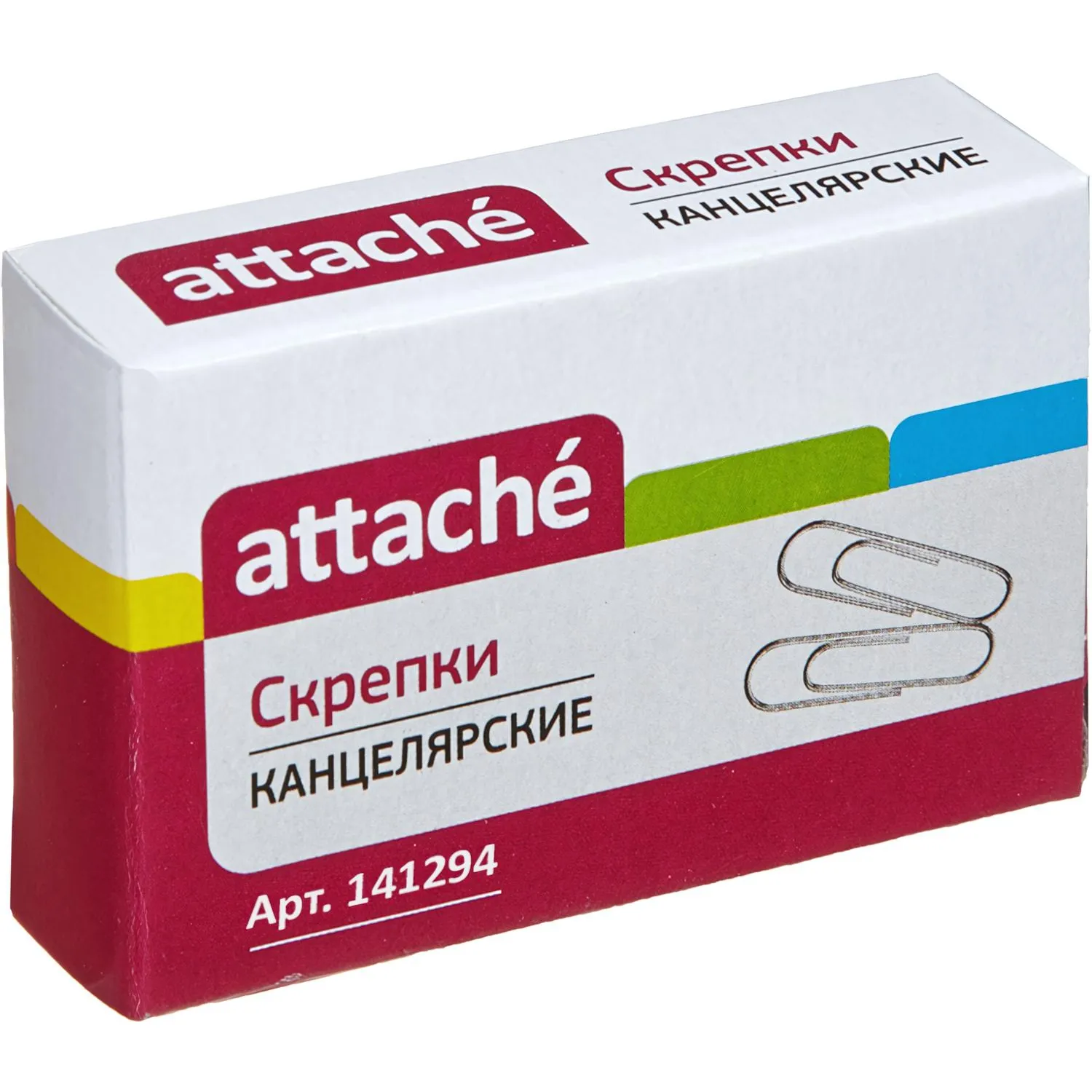 Скрепки Attache металлические 22 мм, никелированные, упаковка 100 шт. - Image 2
