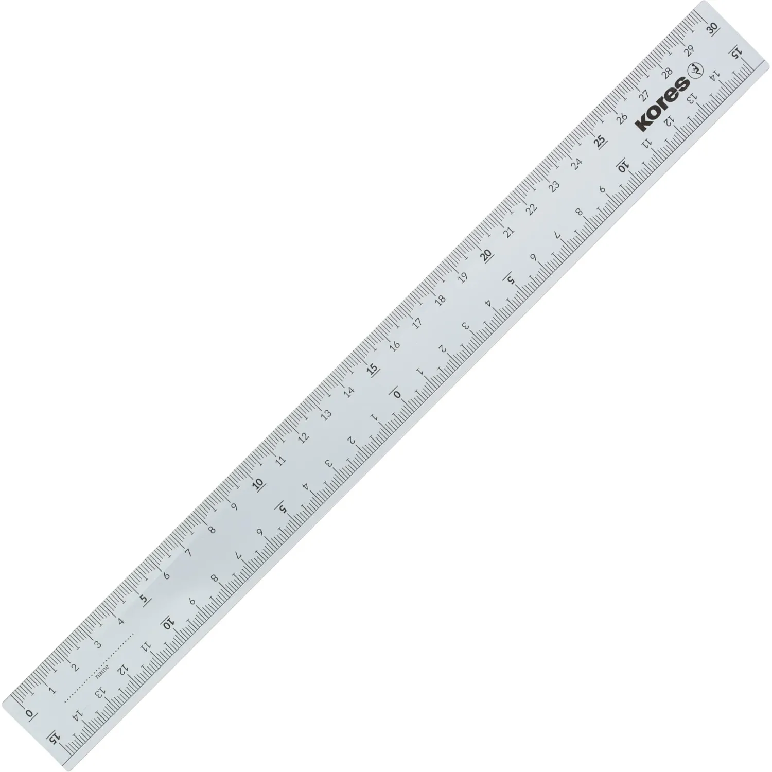 Линейка Kores 30 см пластиковая прозрачная - Image 3