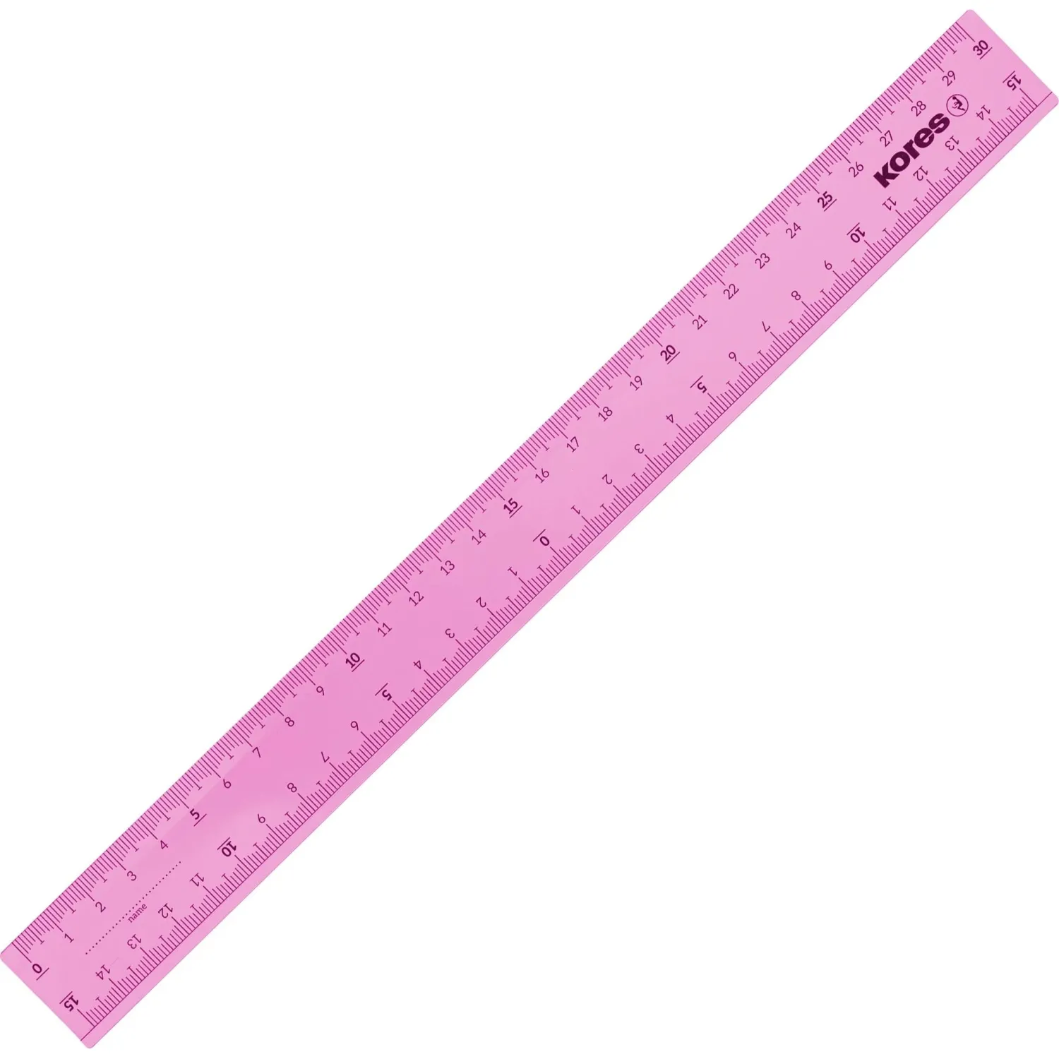 Линейка Kores 30 см пластиковая прозрачная - Image 4