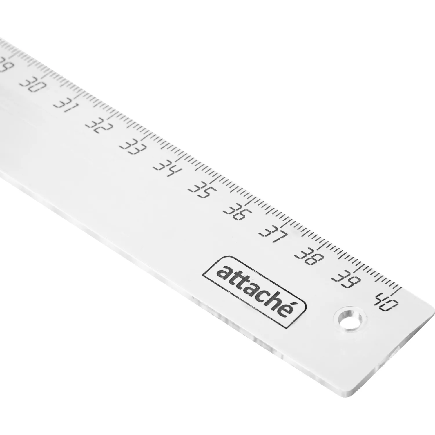 Линейка Attache 40 см пластиковая прозрачная - Image 3