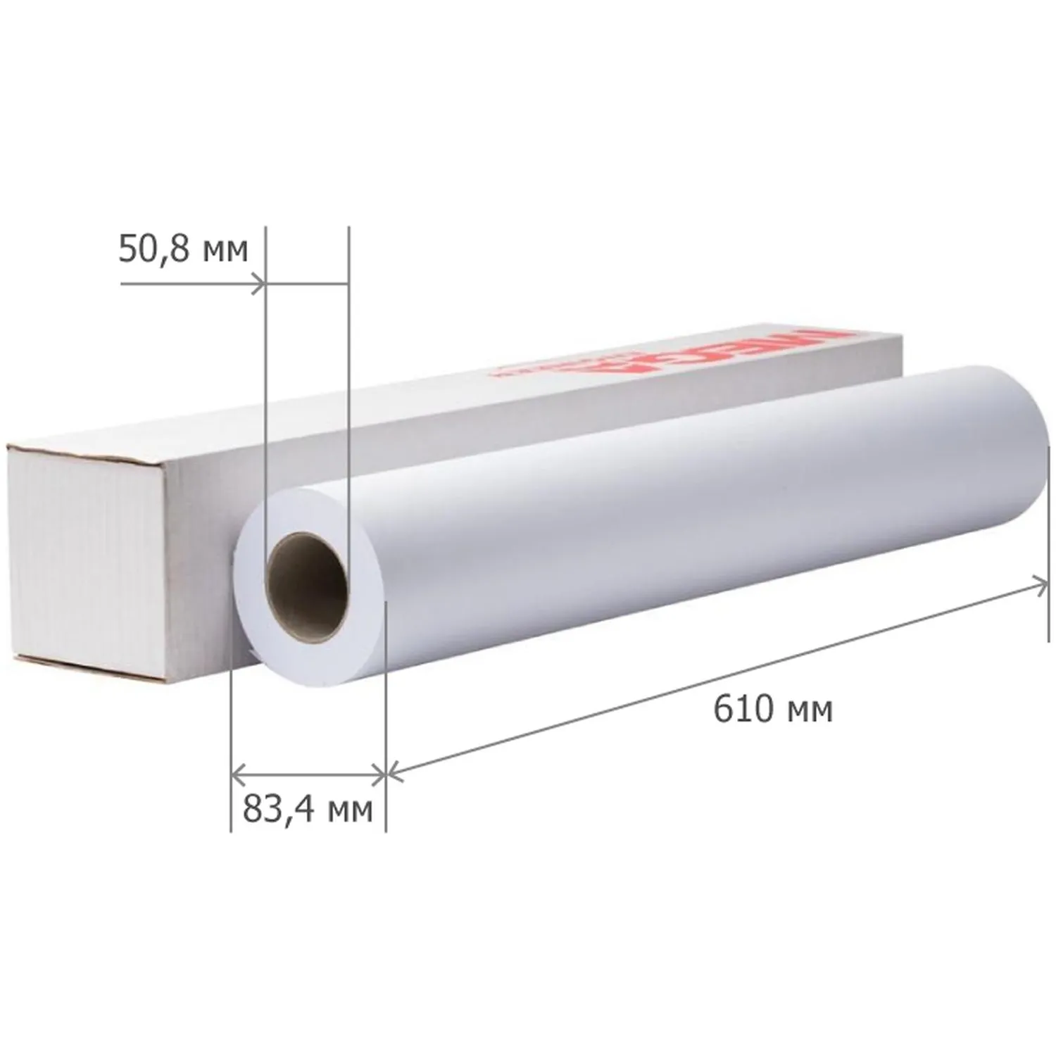 Бумага широкоформатная ProMega engineer Bright white 610 мм (рулон А1+, 30 м, белизна 169%) - Image 3